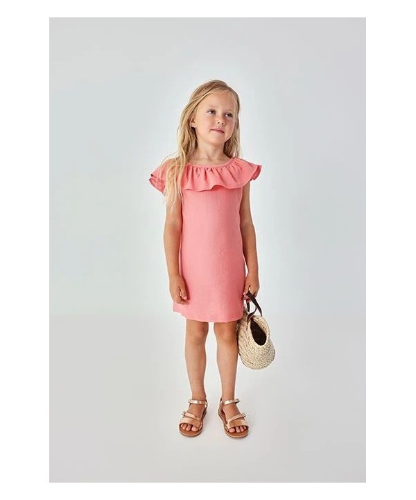 Vestido de linho rosa
